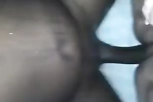 Wet large brown slit of my swarthy dirty slut wife pounded during squirting