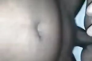 Wet large brown slit of my swarthy dirty slut wife pounded during squirting