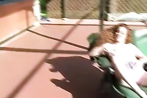 Curly redhead beauty sucks hard jock and acquires her cunt licked