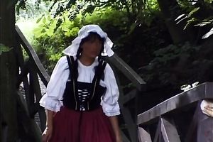 Concupiscent brunette hair with well-matured meatballs likes group sex