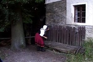 Concupiscent brunette hair with well-matured meatballs likes group sex