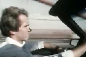 Marvelous retro dark brown whore deepthroats white dong