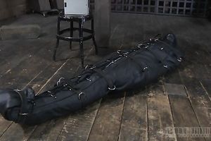Ridiculously sexually excited taskmaster puts his serf in sleep sack