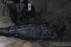Ridiculously sexually excited taskmaster puts his serf in sleep sack