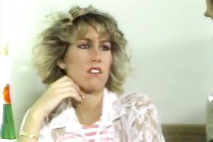 Retro golden-haired milf gives a oral-stimulation and receives drilled from behind