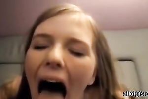 Light haired hungry hoe sucks hard pleasant pecker of her stud ardently