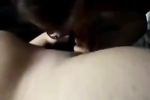 Brunette hussy sucks my shlong devotedly and receives a facial ejaculation