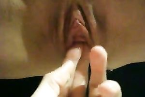 A not many finger pokes and strokes and that babe is spraying like geyser