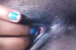 Beautiful black cum-hole of my hawt ebon housewife taped closeup
