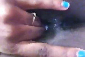 Beautiful black cum-hole of my hawt ebon housewife taped closeup