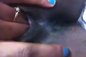 Beautiful black cum-hole of my hawt ebon housewife taped closeup