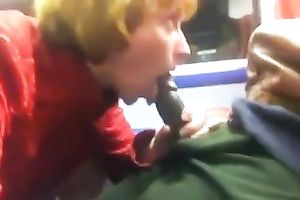 Watch a redhead wench engulfing my BBC in homemade clip