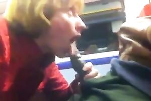 Watch a redhead wench engulfing my BBC in homemade clip