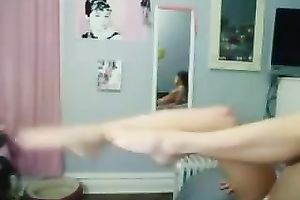 Cute and excited livecam model is proud of her nicely shaped gazoo