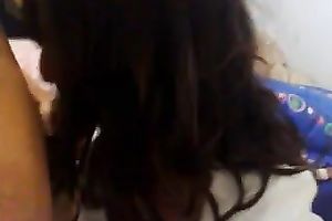 Brown haired skank sucks my knob and then this babe demands enormous pounding