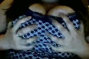 Amazing large natural marangos of a dark brown white milf