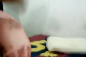 Sweet and perspired hawt latin chick is flashing her bald vagina