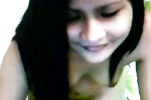 This concupiscent camgirl with jet dark hair drives me avid