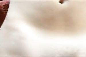 My hot wifey fingers her bawdy cleft and gives me a cook jerking