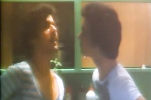 Vintage porn with hawt and hot brunette blowing her stud