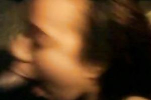 Amateur ebon dirty slut wife is indeed lust for facial on webcam