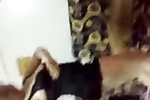Pale skin Egyptian girlfriend gives me dance shaking her large a-hole