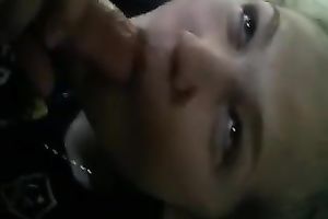 Brown-haired cutie Erika sucks my buddy's dick in POV episode