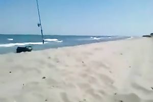 Excited dirty slut wife in the mood to give me oral-sex on the beach