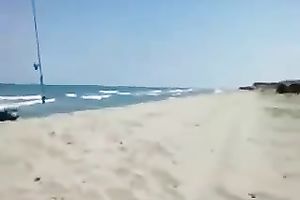 Excited dirty slut wife in the mood to give me oral-sex on the beach