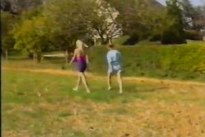 Hot tempered stud drills street hoochie right on the car hood