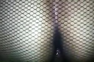 My amateur wife in fishnet hose lets me fuck her wet crack from behind