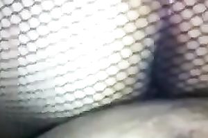My amateur wife in fishnet hose lets me fuck her wet crack from behind