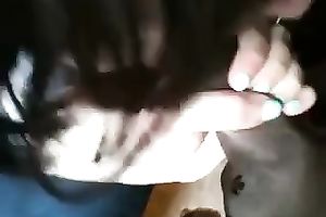 This wicked trollop services dark dongs with excitement