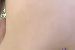 Slutty ginger sweetheart plays with her bald taut cunt