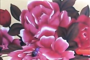 Hot slender brunette hair rubs her bald vagina on web camera