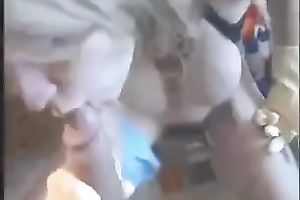 My breasty and immodest golden-haired girlfriend in the bathroom pleasant me