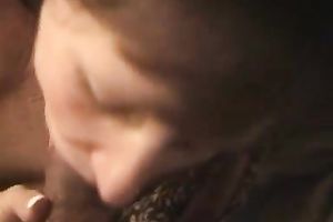 Mature cougar woman blowing my giant ramrod on POV movie scene