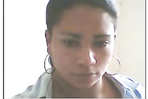 Colombian black skin cutie is so serious on the web camera