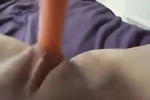 My sex-crazy twat is satisfied with carrot
