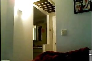 Hot black skin brunette hair legal age teenager wears no pants on web camera