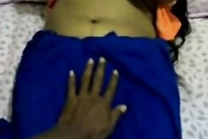 Check out Indian dilettante brunette hair and her BF fingering her snatch