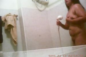 Nice hidden cam video of my chubby older Thai housewife taking shower