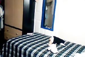 Nice non-professional pair bonks in quite steamy missionary position on web camera