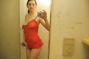 Her body looks wonderful and so seductive in that red suit