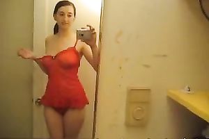 Her body looks wonderful and so seductive in that red suit