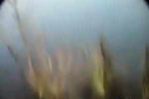 Adorable and wicked blondie outdoors with her boyfriend