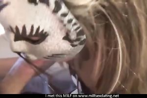 This mother I'd like to fuck is here to show me how much this babe likes giving head