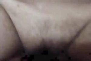 Flamboyant brunette hair wench receives her unshaved muff nailed hard in missionary style
