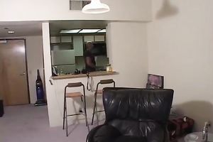 Horny dark doxy has hot irrumation sex with bold dude