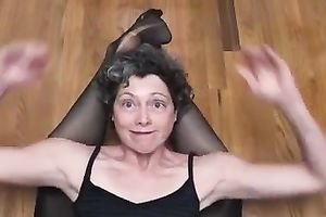 My trashy looking BBC slut in ripped hose